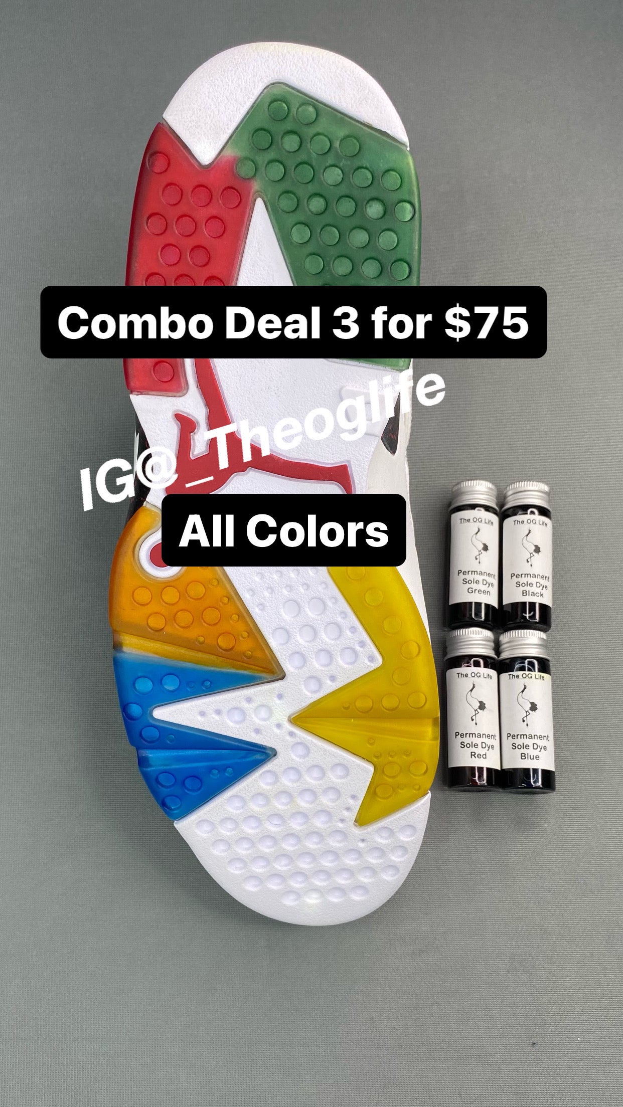 3 Combo Permanent Sole Dye •Free Shipping•