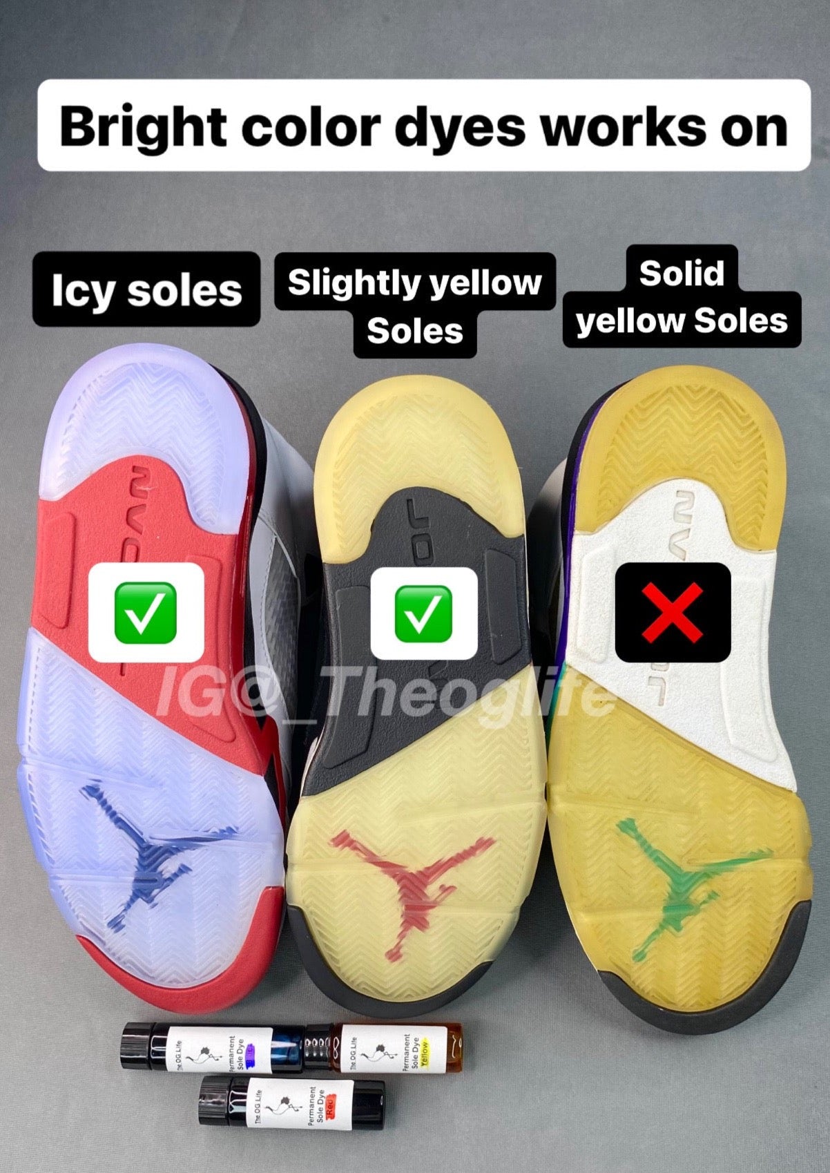 6 & 10 Pack Sample Permanent Sole Dye •Free Shipping•