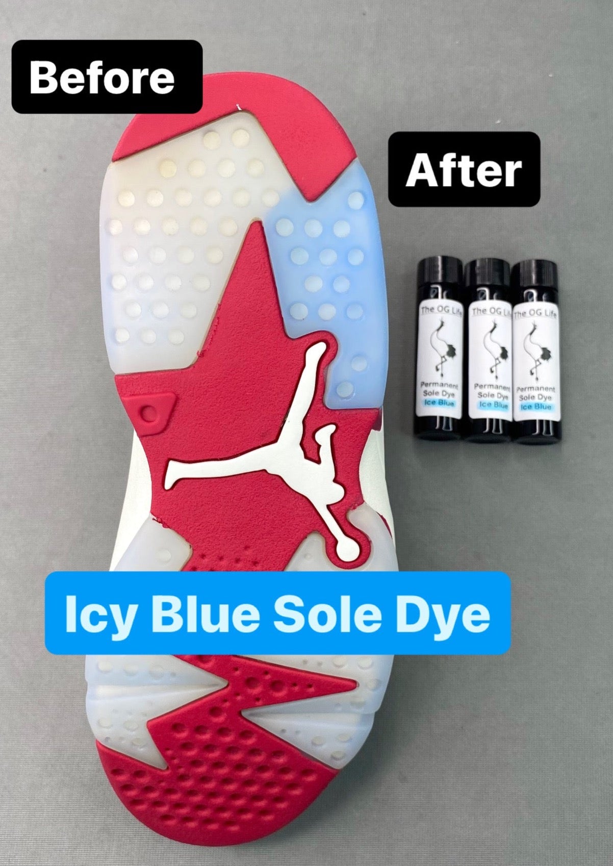 Icy Blue Permanent Sole dye  •Free Shipping•