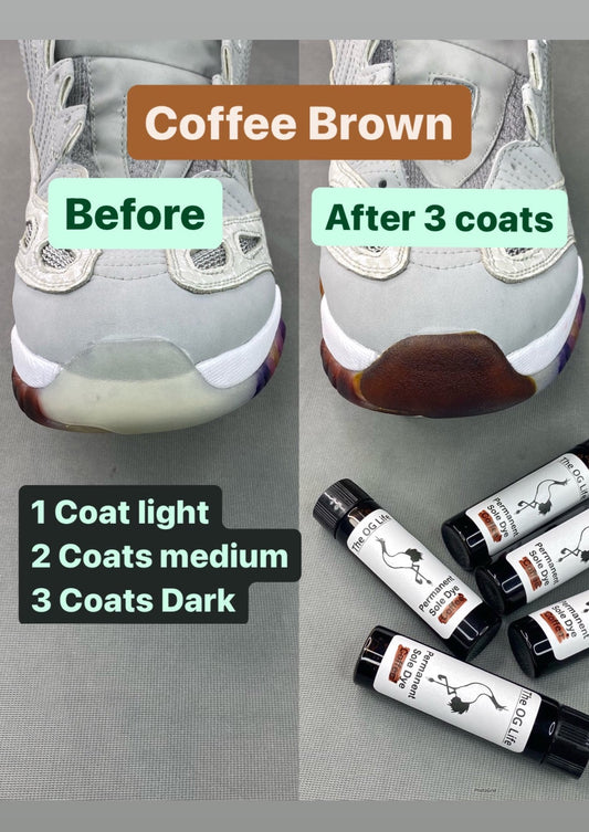 Coffee Brown Permanent Sole dye •Free Shipping•